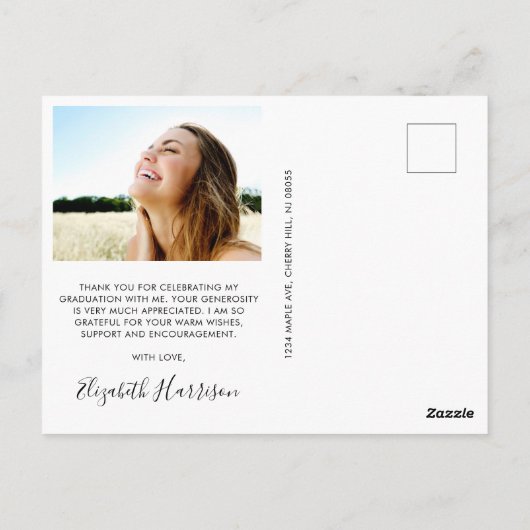 Carte Postale Merci de graduation photo Arch moderne (Dos)