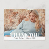 Carte Postale Merci de graduation photo de script moderne (Devant)