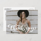 Carte Postale Merci de graduation photo de script rétro en gras (Devant / Derrière)