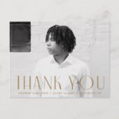 Carte Postale Merci de graduation photo en laiton moderne (Devant)