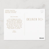 Carte Postale Merci de graduation photo en laiton moderne (Dos)