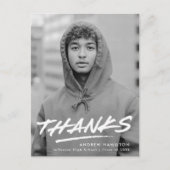 Carte Postale Merci de graduation photo pointillée moderne (Devant)