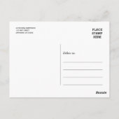 Carte Postale Merci de graduation photo rouge et blanc moderne (Dos)