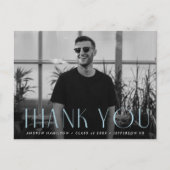 Carte Postale Merci de graduation photo Sky Blue moderne (Devant)