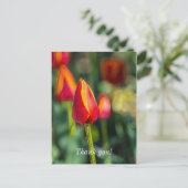 Carte postale Merci de jardin de Tulip texturé (Debout devant)