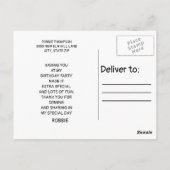 Carte postale Merci de la fête d'anniversaire de l (Dos)