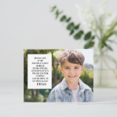 Carte Postale Merci de la fête d'anniversaire de l'enfant (Debout devant)