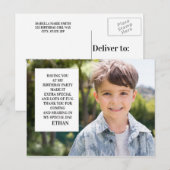 Carte Postale Merci de la fête d'anniversaire de l'enfant (Devant / Derrière)