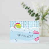 Carte postale Merci de la fête de la piscine - Fil (Debout devant)