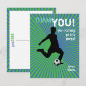 Carte postale Merci de la fête de soccer (Devant / Derrière)