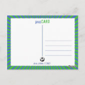 Carte postale Merci de la fête de soccer (Dos)