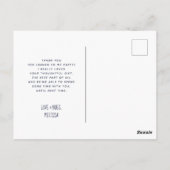 Carte Postale Merci de la fête du Bouquet Floral Rose (Dos)