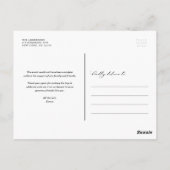 Carte Postale Merci de la graduation du portrait de script Whims (Dos)