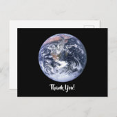 Carte Postale Merci de la Terre en marbre bleu (Devant / Derrière)