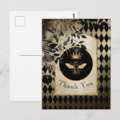 Carte Postale Merci de l'arlequin reine d'abeille (Devant / Derrière)