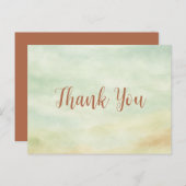 Carte Postale Merci de lavage à l'aquarelle douce (Devant / Derrière)