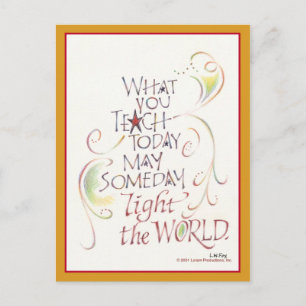 Carte postale Merci de l'enseignant