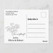 Carte postale Merci de lettres photo moderne (Dos)