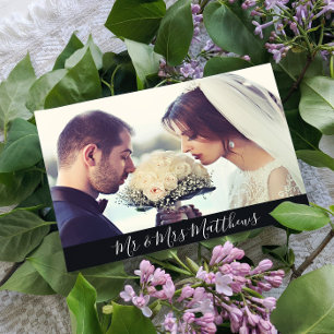 Carte postale Merci de lettres photo moderne