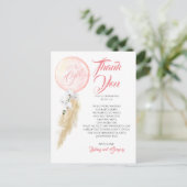 Carte Postale Merci de l'Exotic Folid Floral Balloon Garland (Debout devant)