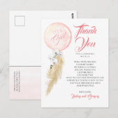 Carte Postale Merci de l'Exotic Folid Floral Balloon Garland (Devant / Derrière)