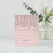 Carte Postale Merci de lumière diamant rose pâle (Debout devant)