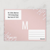 Carte Postale Merci de lumière diamant rose pâle (Dos)