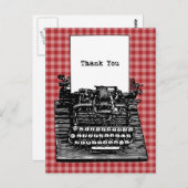 Carte Postale Merci de machine à écrire vintage (Devant / Derrière)
