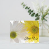 Carte Postale Merci de marguerites jaunes et blanches (Debout devant)