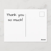 Carte Postale Merci de marguerites spatiales négatives sur le bl (Dos)