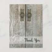 Carte Postale Merci de Mariage campagnard à double porte (Devant)