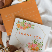 Merci de Mariage d'aquarelle Citrus