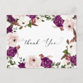 Carte Postale Merci de Mariage de couleur violet rose (Devant)