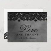 Carte Postale Merci de Mariage de dentelle gothique médiévale (Devant / Derrière)