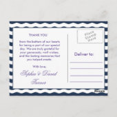 Carte Postale Merci de Mariage de dentelle ultra violette modern (Dos)