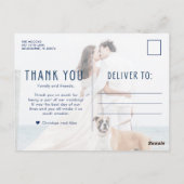 Carte Postale Merci de mariage de destination de plage tropicale (Dos)