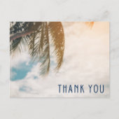 Carte Postale Merci de mariage de destination de plage tropicale (Devant)