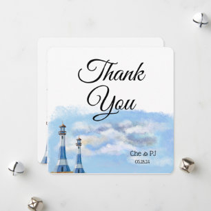 Carte postale Merci de mariage de plage