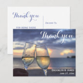 Carte postale Merci de mariage de plage (Devant / Derrière)