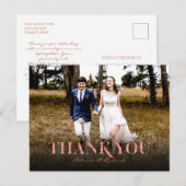 Carte Postale Merci de Mariage de Rose moderne Gold Foil (Devant / Derrière)