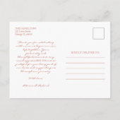 Carte Postale Merci de Mariage de Rose moderne Gold Foil (Dos)