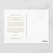 Carte Postale Merci de Mariage de script simple (Dos)