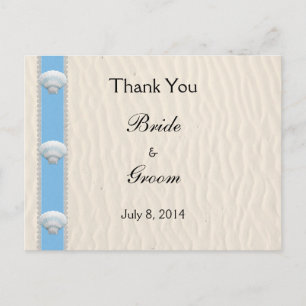 Carte Postale Merci de mariage de Seashell Beach
