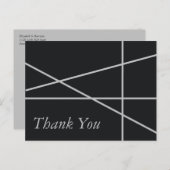 Carte Postale Merci de Mariage de style géométrique simple (Devant / Derrière)