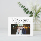 Carte Postale Merci de Mariage de texte et de photo simple et él (Debout devant)