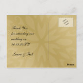 Carte Postale Merci de mariage d'hiver noir (Dos)