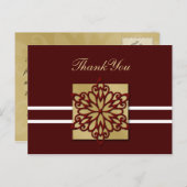 Carte Postale Merci de mariage d'hiver rouge (Devant / Derrière)