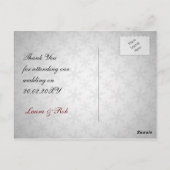 Carte Postale Merci de mariage d'hiver rouge (Dos)