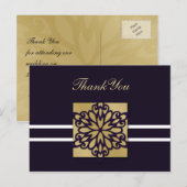 Carte Postale Merci de mariage d'hiver violet (Devant / Derrière)