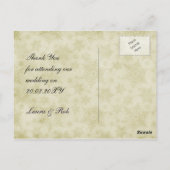 Carte Postale Merci de mariage d'hiver violet rustique (Dos)